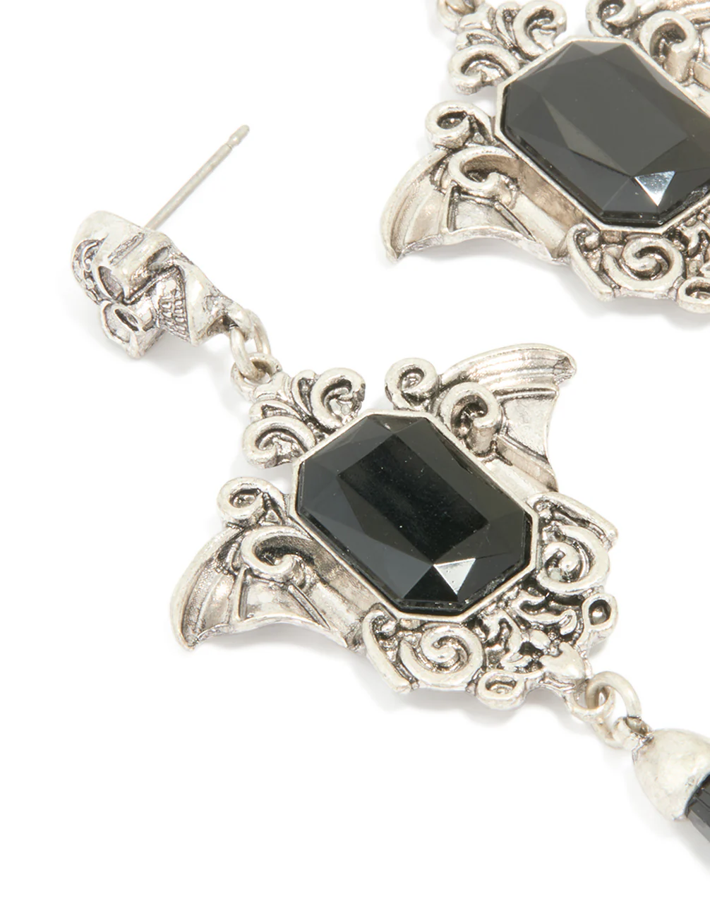 1907-antique-silver-black-gothic-cross-drop-earrings-2.webp Antique Silver Black Gothic Cross Drop Earrings