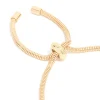 Gold Blue Clover & Heart Charm Toggle Bracelet