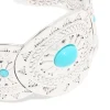 1913-antique-silver-blue-circle-molten-wrist-cuff-2.webp Antique Silver Blue Circle Molten Wrist Cuff