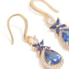 192-gold-blue-cubic-zirconia-flower-drop-earrings-4.webp Gold Blue Cubic Zirconia Flower Drop Earrings