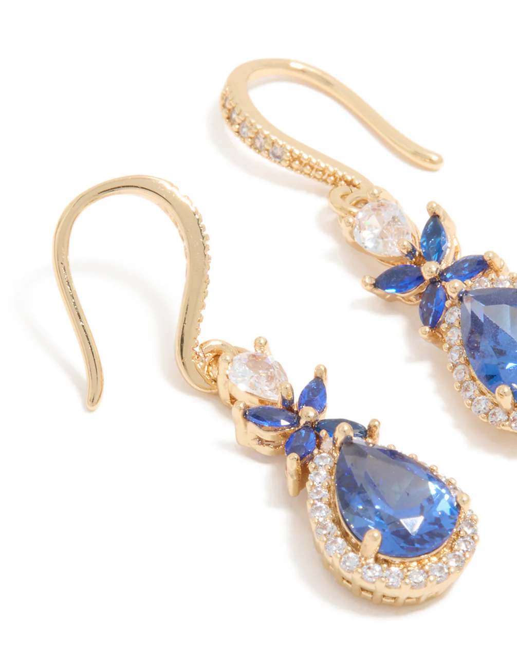 192-gold-blue-cubic-zirconia-flower-drop-earrings-4.webp Gold Blue Cubic Zirconia Flower Drop Earrings