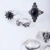 1922-antique-silver-boho-elephant-style-rings-8-pack-5.webp Antique Silver Boho Elephant Style Rings 8-Pack