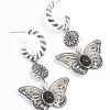 1925-antique-silver-butterfly-rope-drop-earrings-1.webp Antique Silver Butterfly Rope Drop Earrings
