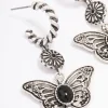 1925-antique-silver-butterfly-rope-drop-earrings-2.webp Antique Silver Butterfly Rope Drop Earrings