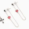 1928-antique-silver-cross-heart-earrings-4-pack-3.webp Antique Silver Cross & Heart Earrings 4-Pack