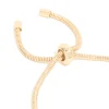 Gold Blue Diamante  & Molten Heart Charm Toggle Bracelet