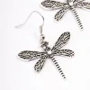 1937-antique-silver-dragonfly-drop-earrings-2.webp Antique Silver Dragonfly Drop Earrings