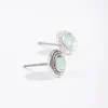 Antique Silver Etched Mini Stud Earrings
