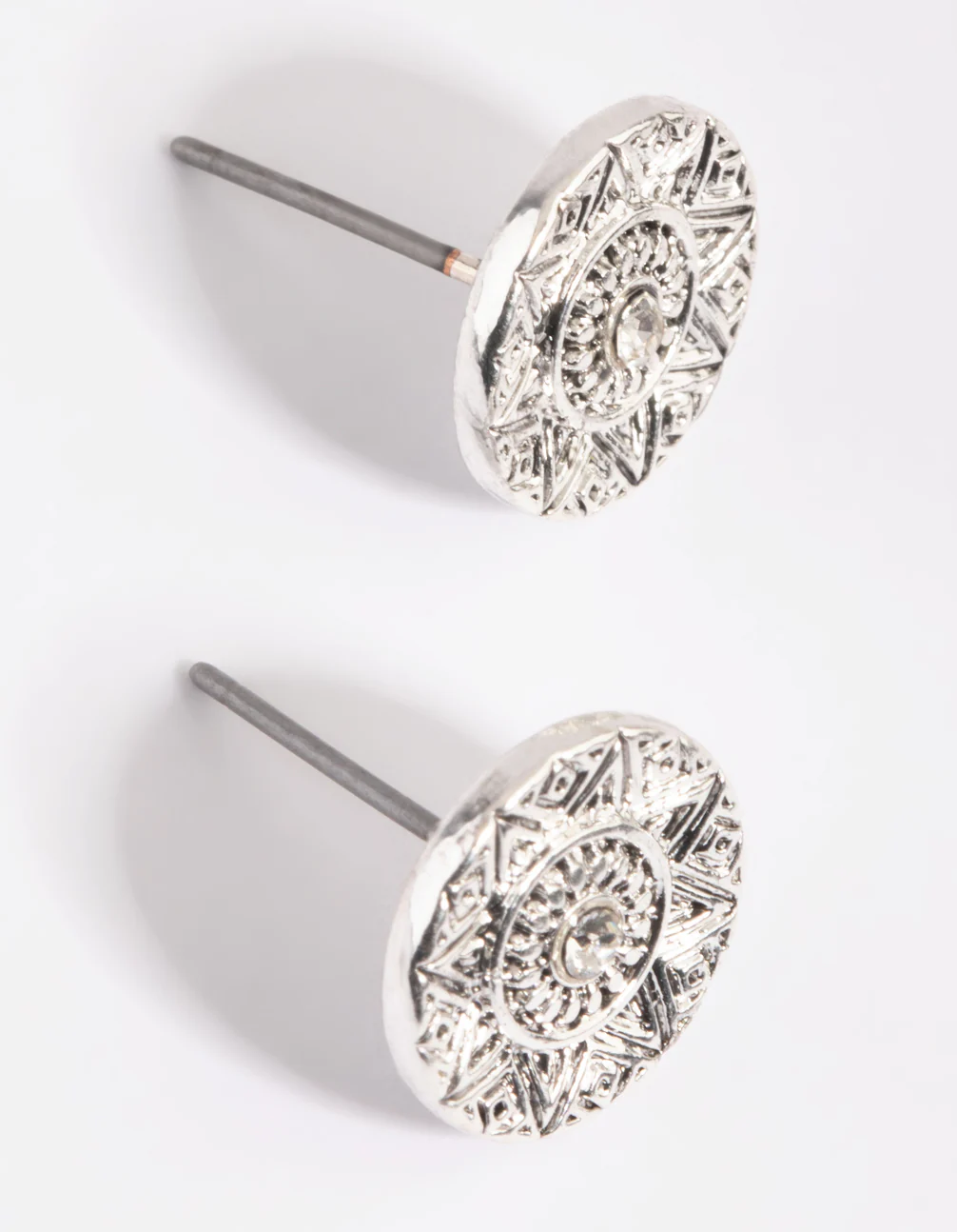 1941-antique-silver-etched-stud-earrings-2.webp Antique Silver Etched Stud Earrings