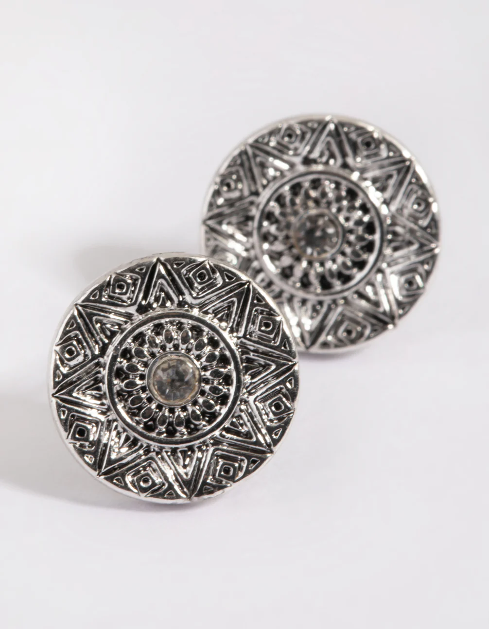 1941-antique-silver-etched-stud-earrings-3.webp Antique Silver Etched Stud Earrings