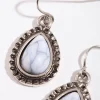 1942-antique-silver-etched-tear-simple-drop-earrings-2.webp Antique Silver Etched Tear Simple Drop Earrings