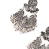 Antique Silver Filigree Bead Drop Jhumka Earrings