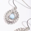 1944-antique-silver-floral-disc-drop-earrings-4.webp Antique Silver Floral Disc Drop Earrings