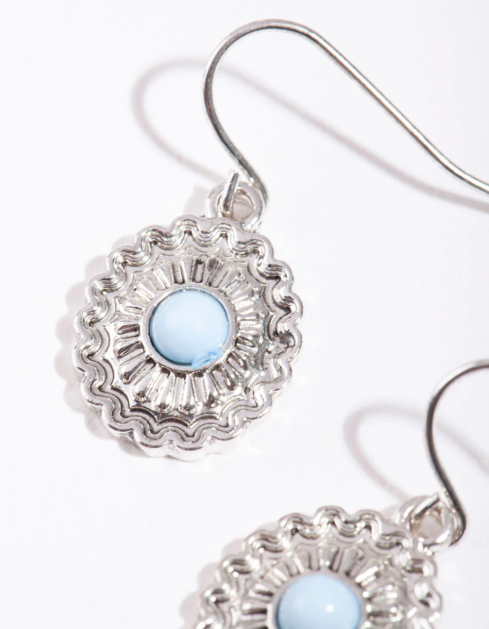 1944-antique-silver-floral-disc-drop-earrings-4.webp Antique Silver Floral Disc Drop Earrings