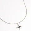 Antique Silver Gothic Cross Necklace