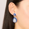 195-gold-blue-enamel-pear-clear-diamante-drop-earrings-2.webp Gold Blue Enamel & Pear Clear Diamante Drop Earrings