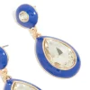 195-gold-blue-enamel-pear-clear-diamante-drop-earrings-5.webp Gold Blue Enamel & Pear Clear Diamante Drop Earrings