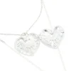 Antique Silver Heart & Arrow Boho Charm Layered Necklace