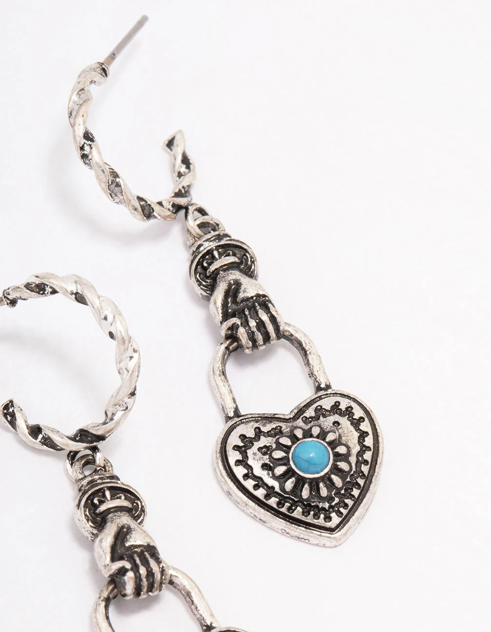 1953-antique-silver-heart-drop-earrings-3.webp Antique Silver Heart Drop Earrings