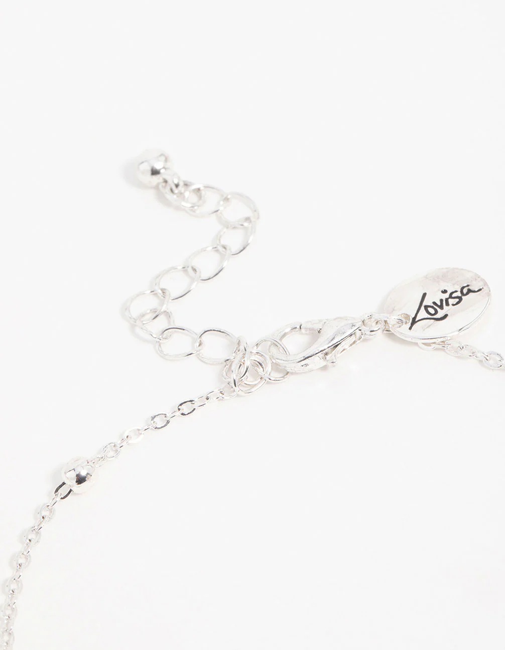 Antique Silver Leaf & Station Anklets 4-Pack