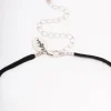 Antique Silver Metal Fringe Diamante Layered Necklace
