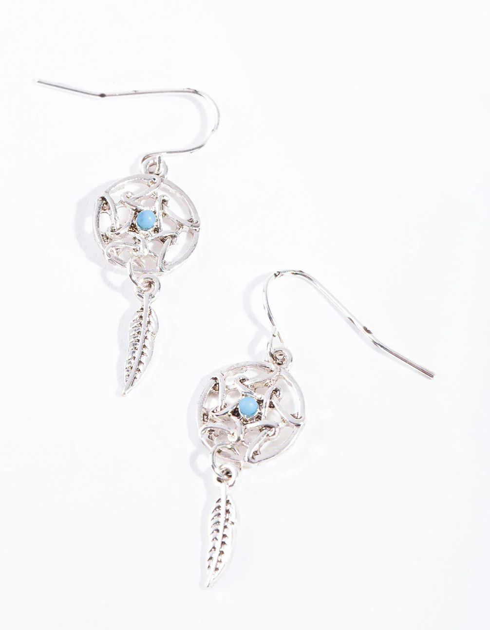 1959-antique-silver-mini-dream-catcher-drop-earrings-1.webp Antique Silver Mini Dream Catcher Drop Earrings
