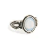 Antique Silver Oval Moonstone Ring