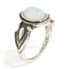 Antique Silver Oval Moonstone Ring