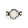 Antique Silver Oval Moonstone Ring