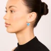197-gold-blue-heart-with-a-flower-inside-huggie-earrings-3.webp Gold Blue Heart With A Flower Inside Huggie Earrings