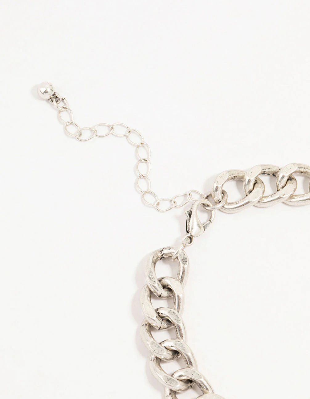 1971-antique-silver-rustic-heart-diamante-charm-bracelet-3.webp Antique Silver Rustic Heart & Diamante Charm Bracelet