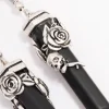 1978-antique-silver-skull-black-stone-drop-earrings-2.webp Antique Silver Skull & Black Stone Drop Earrings