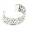 Antique Silver Stone Design Wrist Cuff
