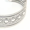 Antique Silver Stone Design Wrist Cuff
