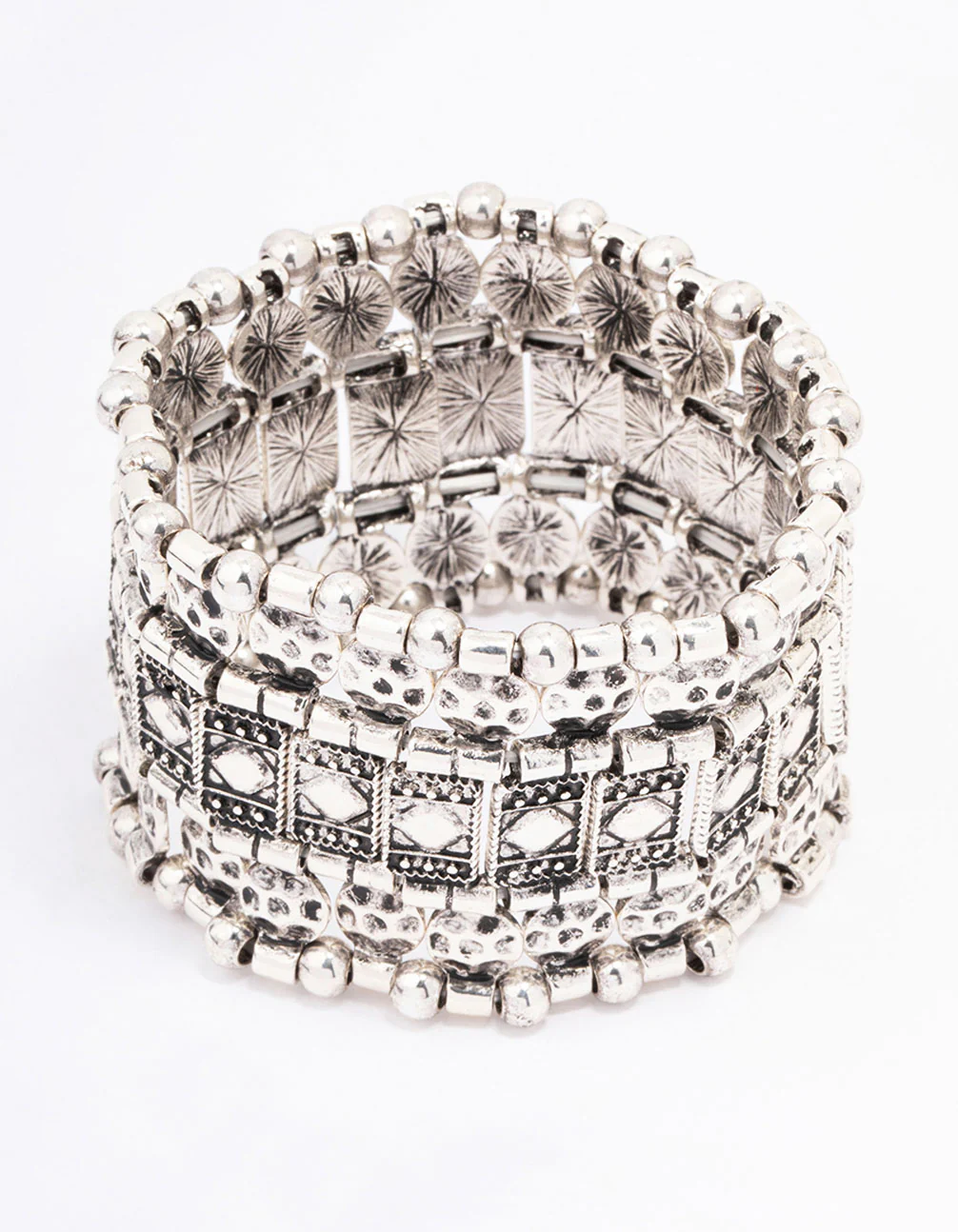 1985-antique-silver-stretch-bracelet-1.webp Antique Silver Stretch Bracelet