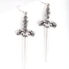 1987-antique-silver-sword-drop-earrings-1.webp Antique Silver Sword Drop Earrings
