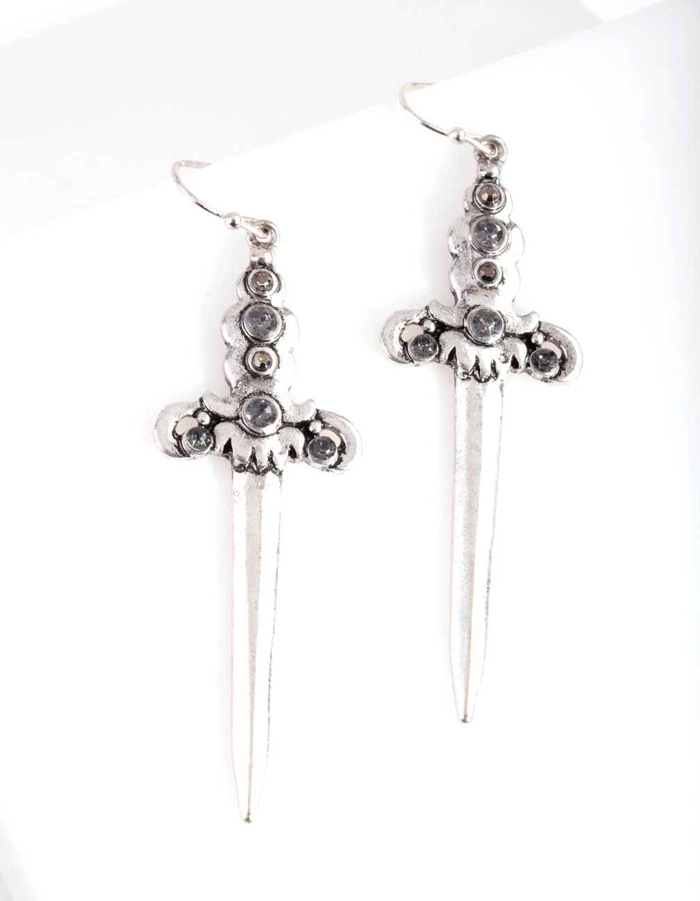 1987-antique-silver-sword-drop-earrings-1.webp Antique Silver Sword Drop Earrings