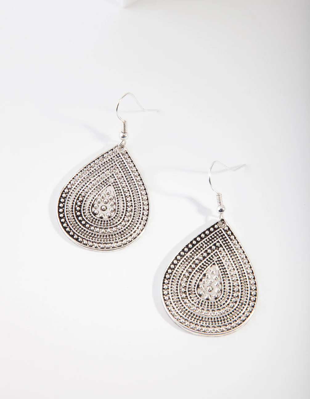 1988-antique-silver-teardrop-earrings-3.webp Antique Silver Teardrop Earrings
