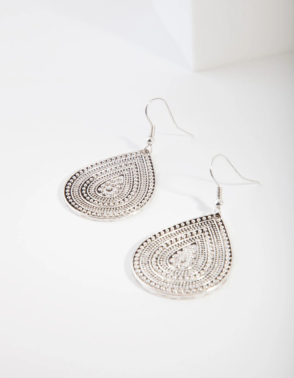 1988-antique-silver-teardrop-earrings-4.webp Antique Silver Teardrop Earrings