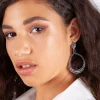 Antique Silver Teardrop Etched Earrings