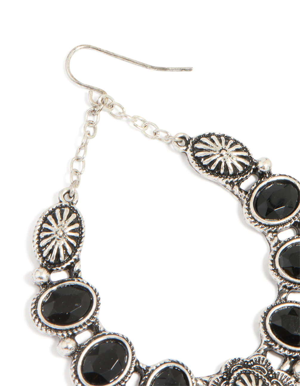 1990-antique-silver-textured-black-stone-oval-drop-earrings-2.webp Antique Silver Textured Black Stone Oval Drop Earrings