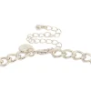 Antique Silver Textured Boho Long Chain Necklace