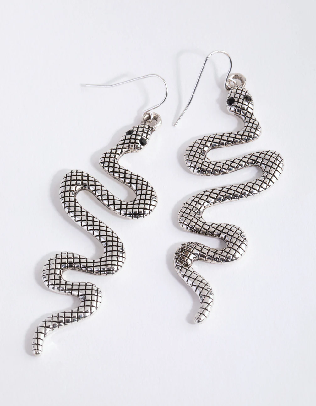 1996-antique-silver-textured-snake-earrings-1.webp Antique Silver Textured Snake Earrings