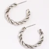 1997-antique-silver-textured-twisted-hoop-earrings-1.webp Antique Silver Textured Twisted Hoop Earrings