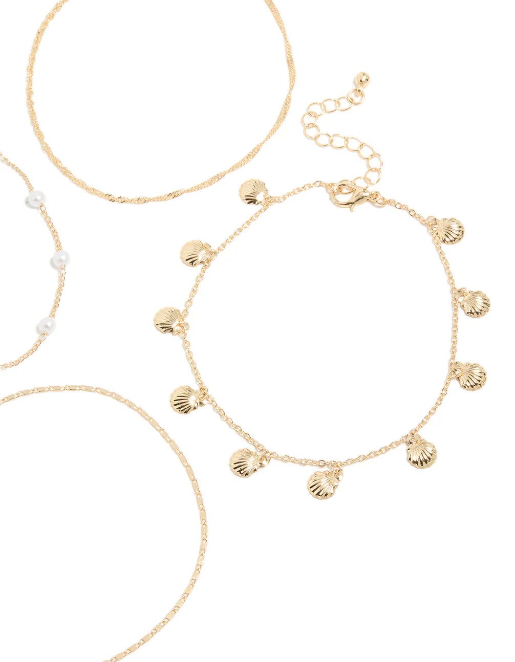 2-gold-shell-pearl-anklets-4-pack-3.webp Gold Shell & Pearl Anklets 4-Pack