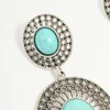 2003-antique-silver-turquoise-double-circle-net-drop-earrings-2.webp Antique Silver Turquoise Double Circle Net Drop Earrings