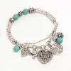 2004-antique-silver-turquoise-heart-charm-stretch-bracelet-1.webp Antique Silver Turquoise Heart Charm Stretch Bracelet