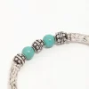 2004-antique-silver-turquoise-heart-charm-stretch-bracelet-3.webp Antique Silver Turquoise Heart Charm Stretch Bracelet