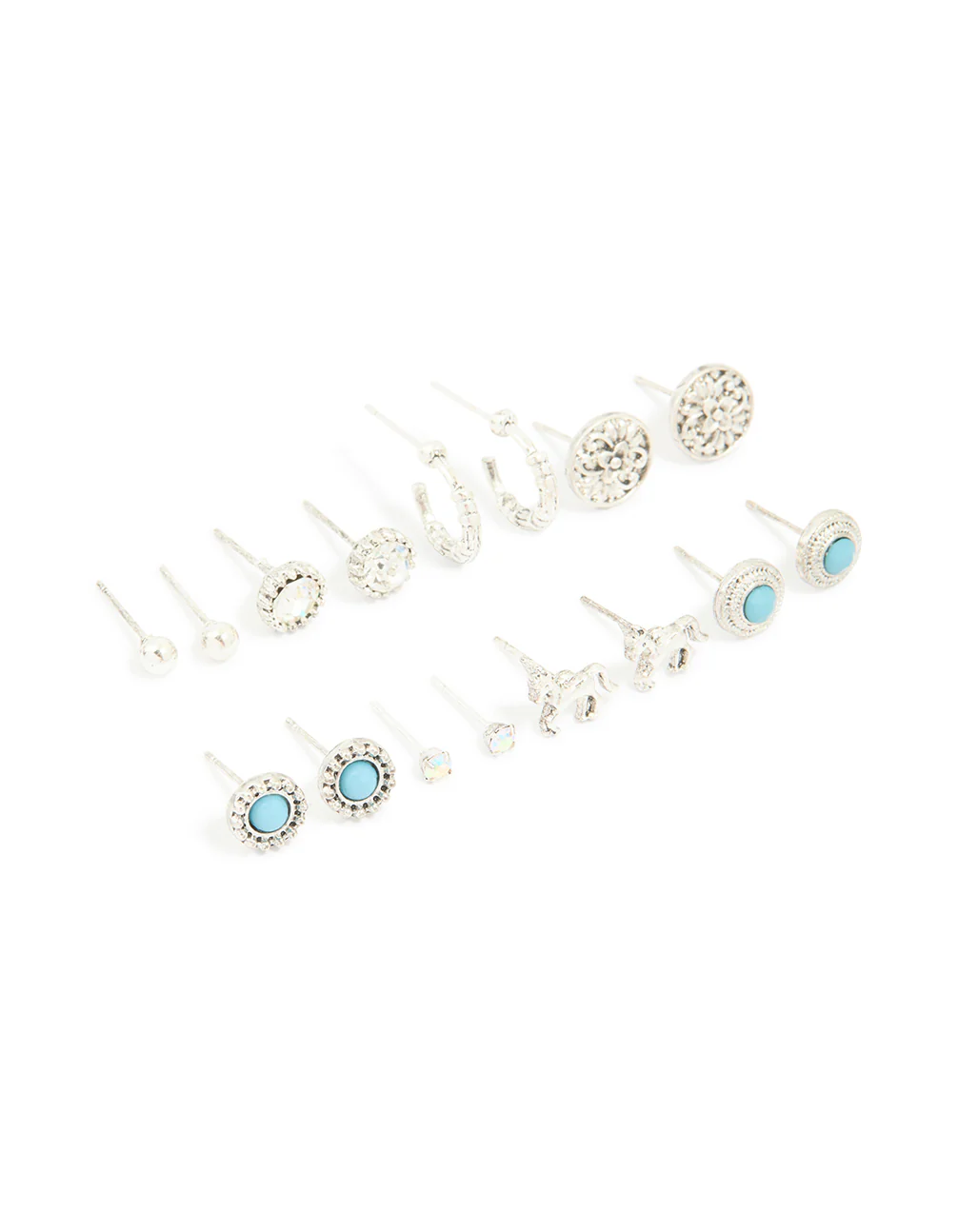 2007-antique-silver-turquoise-stone-unicorn-stud-earrings-8-pack-1.webp Antique Silver Turquoise Stone & Unicorn Stud Earrings 8-Pack