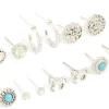 2007-antique-silver-turquoise-stone-unicorn-stud-earrings-8-pack-2.webp Antique Silver Turquoise Stone & Unicorn Stud Earrings 8-Pack
